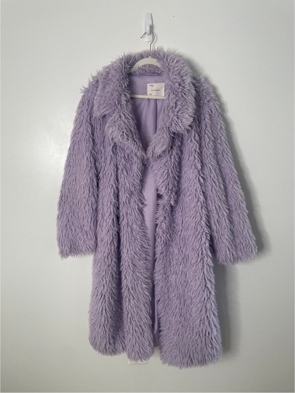Anthropologie Lavender Teddy Faux Fur Coat - Picture 4 of 5
